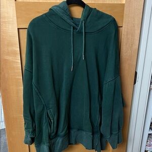 Free People  Green Hoodie Sweatshirt